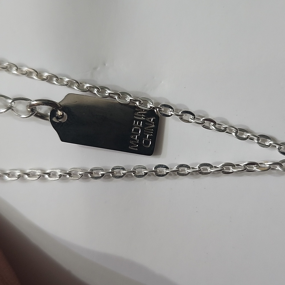 Coach Watermelon Pendant Necklace - Pink and Green On Unbranded Chain W/Studs - Picture 7 of 9
